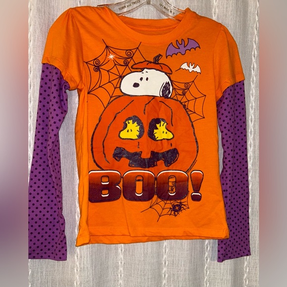 Peanuts Halloween “Boo” long sleeve t-shirt. Girls Sz XL (13-14) circa 2011 - Picture 5 of 5